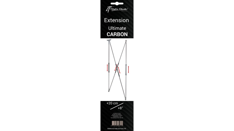 4 Stable Sticks Extension For Bush Carbon Sticks, Black, KITH
