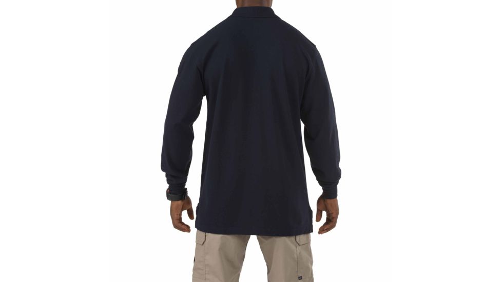 5.11 Tactical Professional Long Sleeve Polo - Men's, Large, Regular, Dark Navy, 42056-724-L