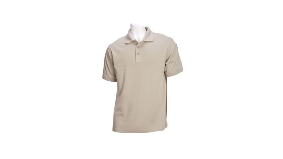 5.11 Tactical Tactical Short Sleeve Polo - Men's, Silver Tan, L, 71182-160-L