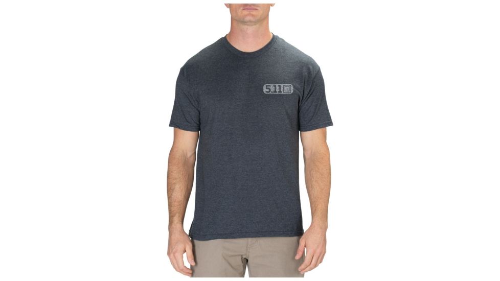 5.11 Tactical Banners &amp; Bayonets Tee, Charcoal Heather - 41191RRW-035-2XL