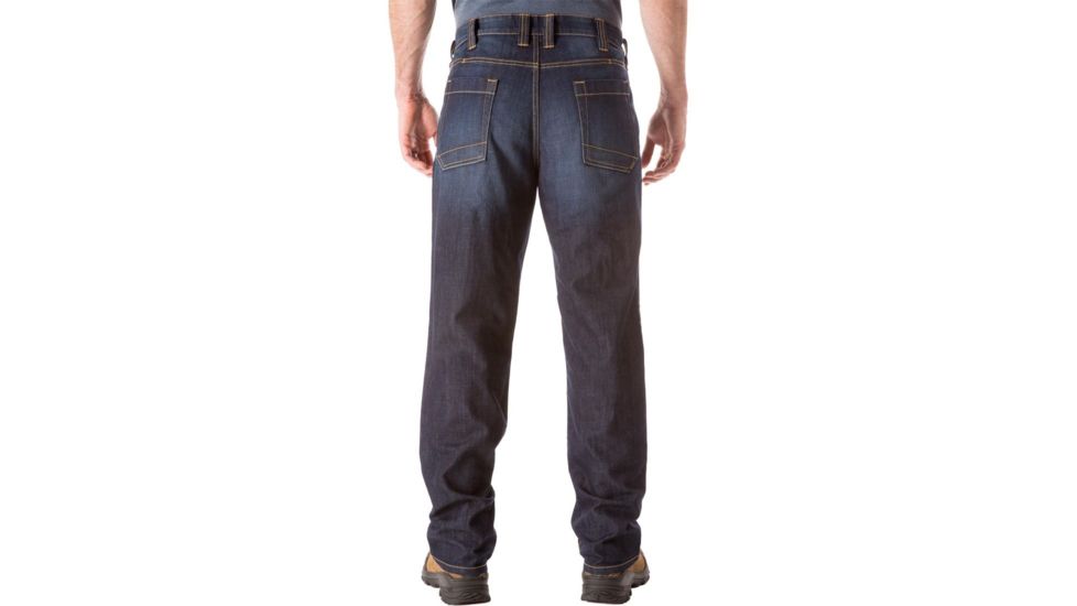 5.11 Tactical Defender-Flex Straight Jean - Mens, Dark Wash Indigo, 28-30, 74477ABR-649-28-30