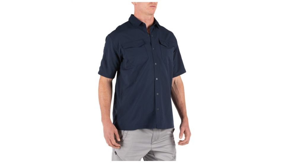 5.11 Tactical Freedom Flex Woven Short Sleeve Shirt - Men's, Peacoat, 2XL, 71340-787-2XL