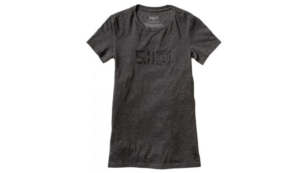 5.11 Tactical Knife Fight Tee, CHARCOAL HEATHER, M 31014AC-CHARCOAL HEATHER-M