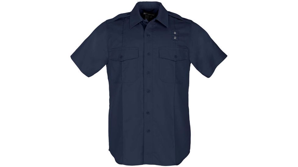 5.11 Tactical PDU Short Sleeve Twill Class A Shirt - Men's, Midnight Navy, MR, 71183-750-M-R