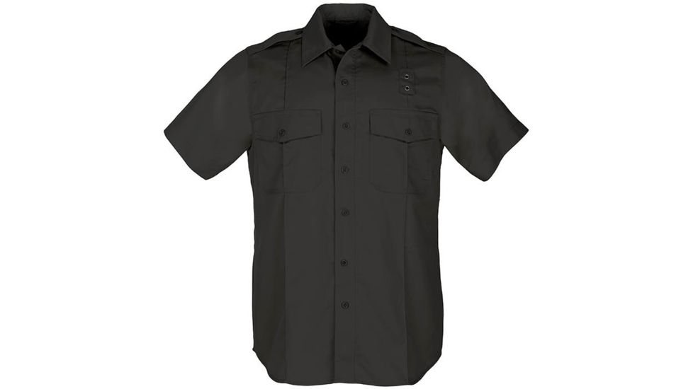 5.11 Tactical PDU Short Sleeve Twill Class A Shirt - Men's, Black, 2XLR, 71183-019-2XL-R