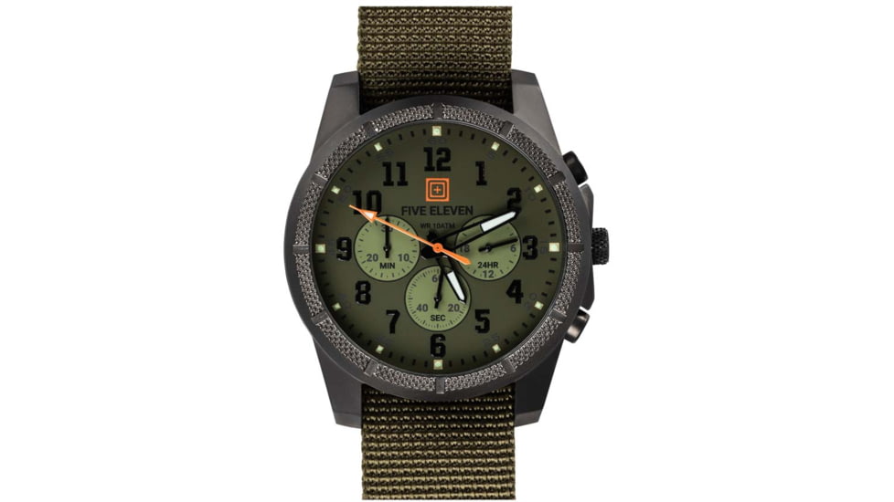 5.11 Tactical Outpost Chrono Watch, 44mm, Stainless Steel Case, Tac Od, 1 SZ, 56722-188-1 SZ