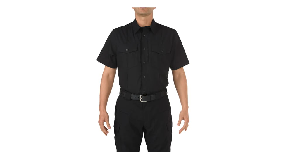 5.11 Tactical Stryke PDU Men Short Sleeve Shirt, B Class, 2XL, Regular, Black, 71038ABR-019-2XL-R