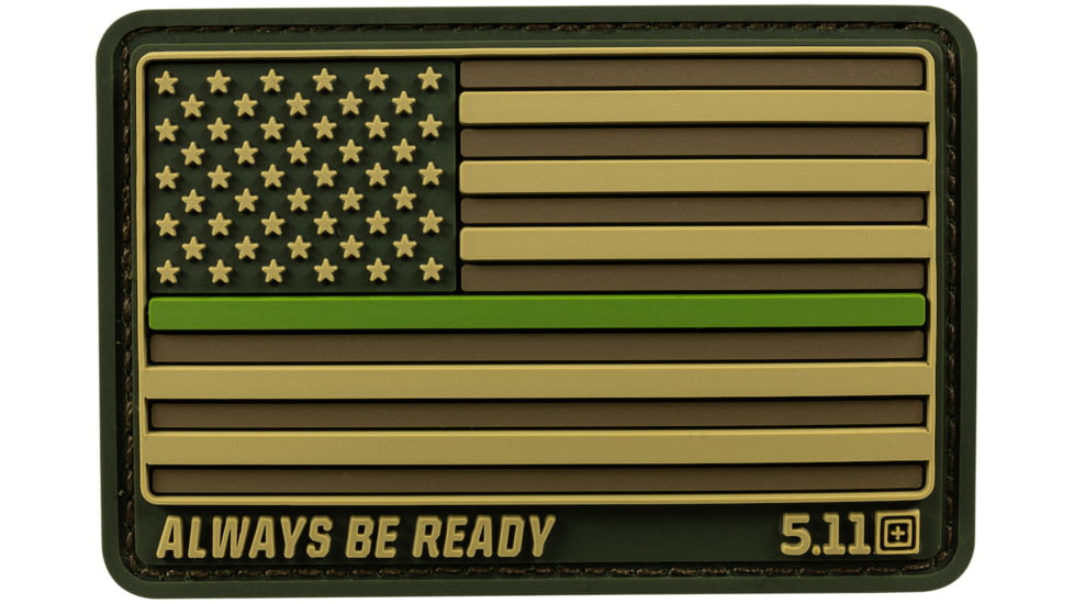 5.11 Tactical Thin Green Line Patch - Unisex, Green, 1 SZ, 81669-194-1 SZ