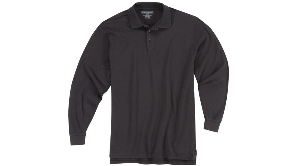 5.11 Tactical Utility Long Sleeve Polo - Men's, Black, 3XL, 72057-019-3XL
