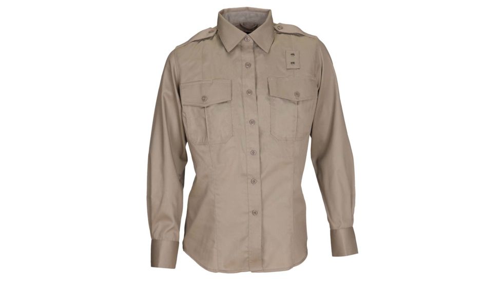 5.11 Tactical Class A Long Sleeve PDU Twill Shirt - Women's, Silver Tan, XLT, 62064-160-XL-T