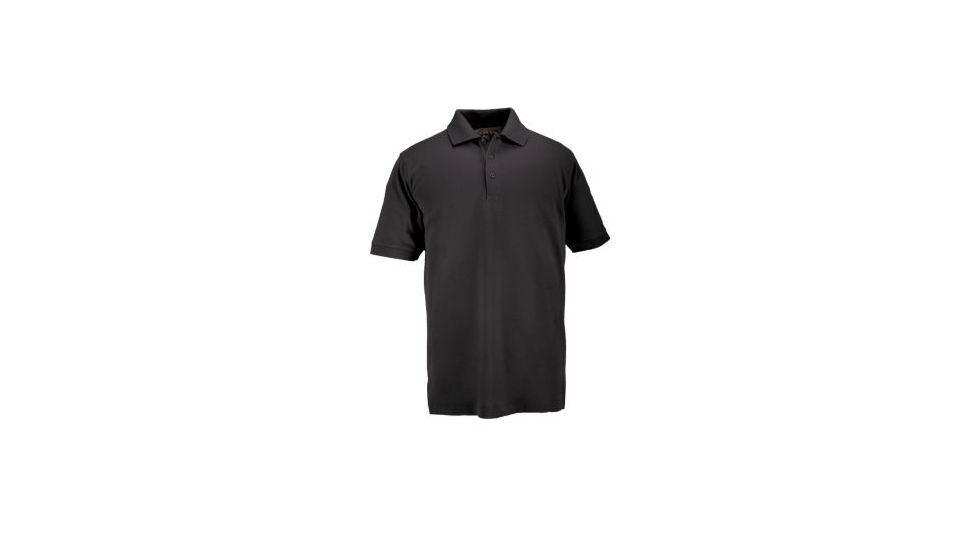5.11 Tactical Professional Short Sleeve Polo - Men's, Small, Regular, Black, 41060-019-S