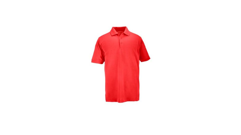 5.11 Tactical Professional Short Sleeve Polo - Men's, Large, Regular, Range Red, 41060-477-L