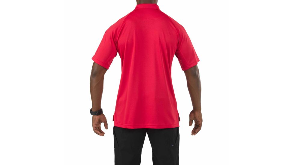 5.11 Tactical Performance Short Sleeve Polo - Men's, Small, Regular, Range Red, 71049-477-S