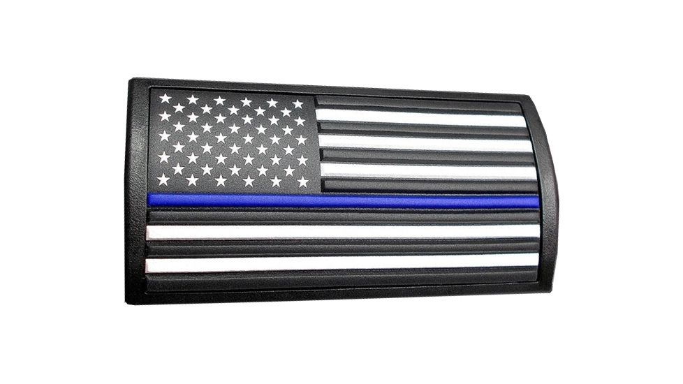 5ive Star Gear PVC Morale Patch, Slogans, US Flag Grey w/Blue Stripe 6781000