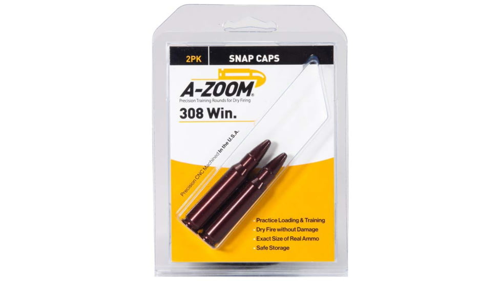 A-Zoom Rifle Snap Caps - 308 Winchester - 2 Per Pack