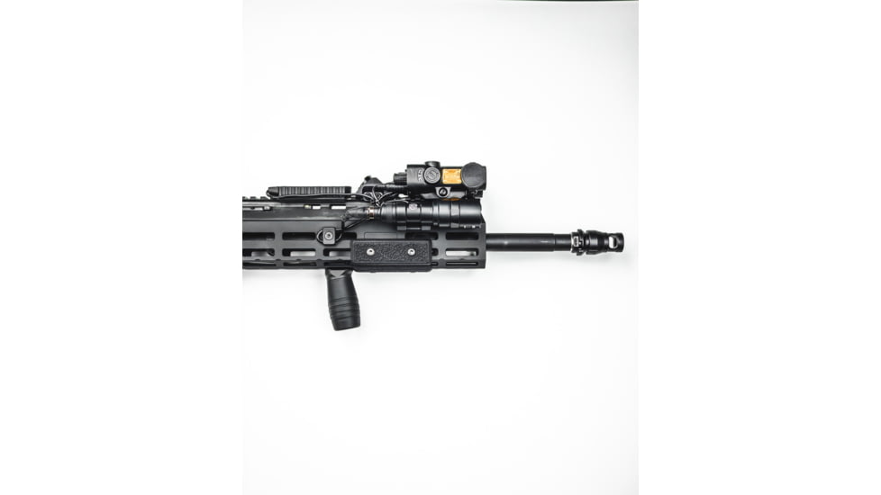 A3 Industries +10 Degree M-LOK Mini Modular Vertical Foregrip - 2in Grooved Grip, Black, VFG-191