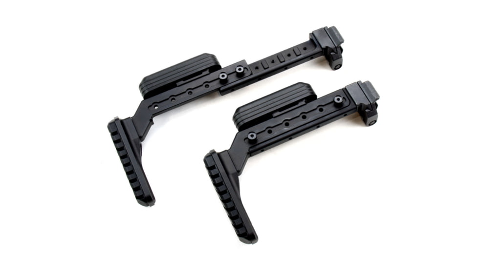 A3 Industries Adjustable Length Modular Folding Stock, Offset Extension, Magpul 1 Butt-Plate, Black, 6-1/8in-9-1/2in, ALMS-OFF-MP1