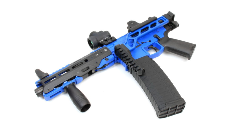 A3 Industries Compact Modular Vertical Foregrips, Compact Single-Slot M-Lok Mounting Base With 2In Grooved Grip, Aluminum, Black, VFG-152