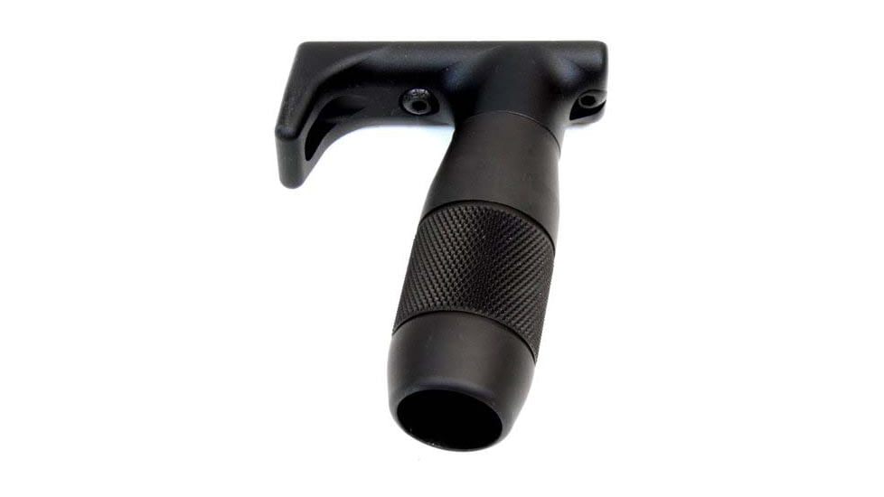 A3 Industries Modular Vertical Foregrips, 100 Degree, M-LOK, w/ Handstop, 3.00In Knurled Aluminum Grip, Polymer Base, Black, VFG-112