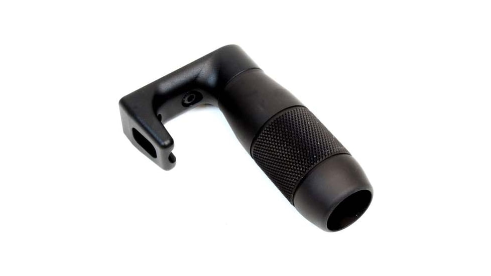 A3 Industries Compact Shorty Vertical Grip w/ Integrated Handstop, 90 Degree, 3.00in Knurled Aluminum Grip, Polymer Base, Black, VFG-117