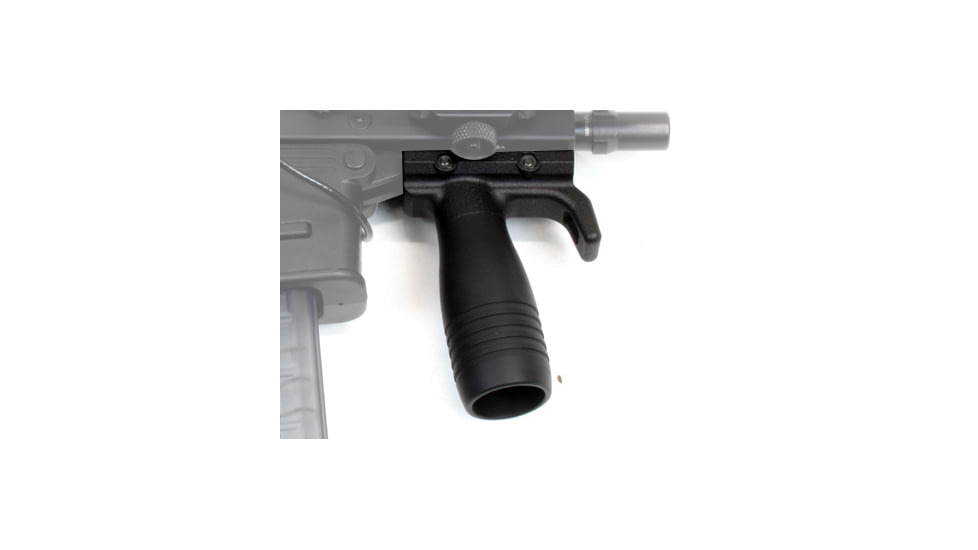 A3 Industries Modular Vertical Foregrip For B&amp;T APC-K, 100 Degree, w/ Hand-Stop And 2.75In HK Grooved Aluminum Grip, Polymer Base, Black, VFG-141