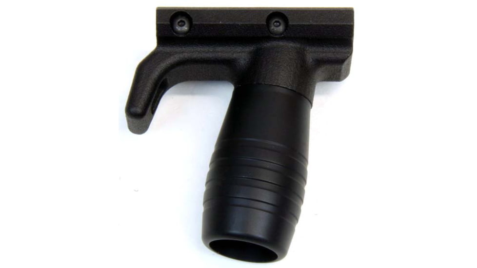 A3 Industries Modular Vertical Foregrip For B&amp;T GHM-K, 100 Degree, w/ Hand-Stop And 2.00In Grooved Aluminum Grip, Polymer Base, Black, VFG-150