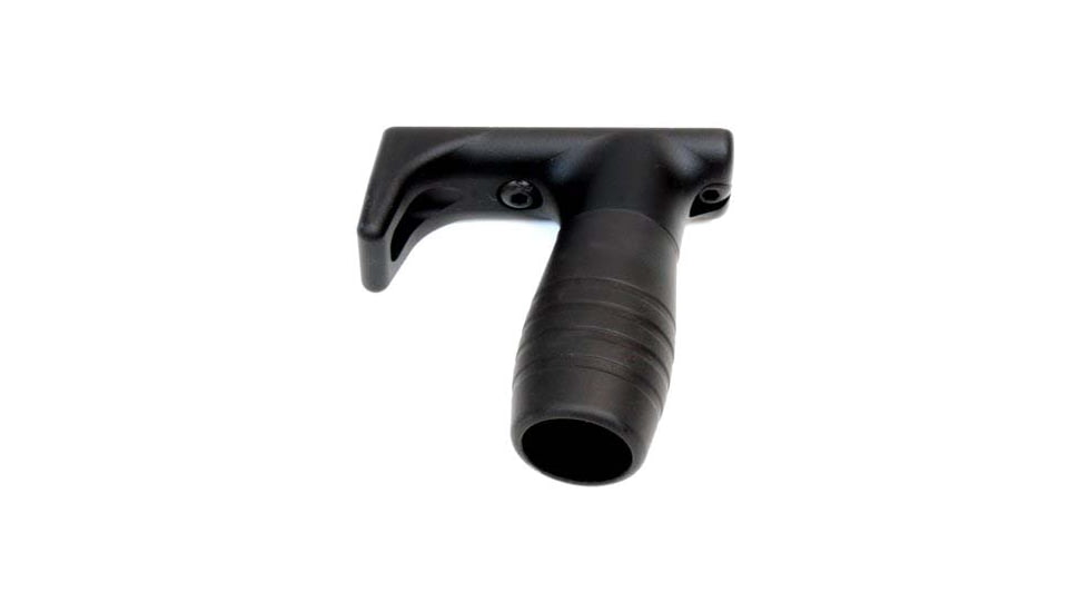 A3 Industries Modular Vertical Foregrips, 100 Degree, M-LOK, w/ Handstop, 2.00In Grooved Aluminum Grip, Polymer Base, Black, VFG-115
