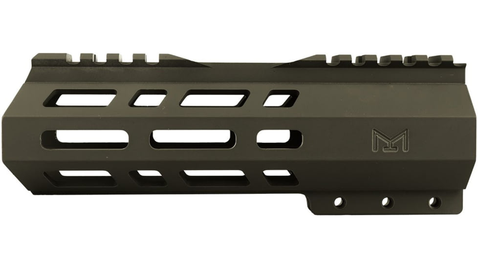 ABC RIFLE COMPANY Custom Hybrid Top Cut D-Front AR-10/DPMS LR-308 M-LOK Handguard, 7in, Olive Drab Green, HG10-CM-TCML7D-ODG