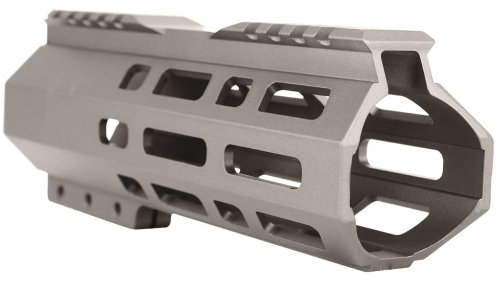 ABC RIFLE COMPANY Custom Hybrid Top Cut D-Front AR-10/DPMS LR-308 M-LOK Handguard, 7in, Tungsten, HG10-CM-TCML7D-TNG