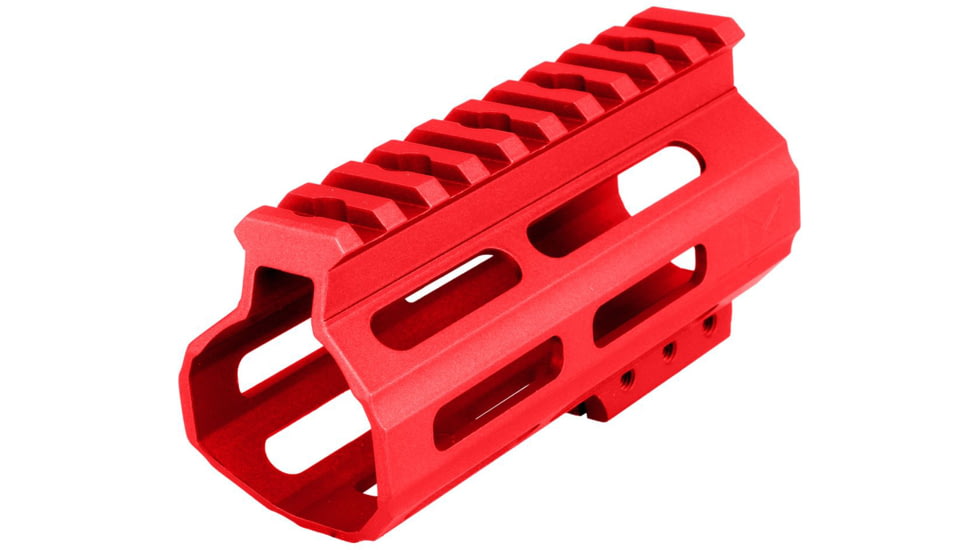 ABC RIFLE COMPANY Custom Slim AR-15 M-LOK Handguard, 4.5in, Red, HG15-CM-ML4D-RD
