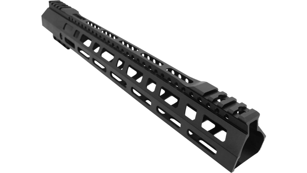 ABC RIFLE COMPANY Style Hybrid Top Cut Picatinny D-Cut AR-10/DPMS LR-308 M-LOK Handguard Rail System, 15in, Black, HG10-CM-TCML15D