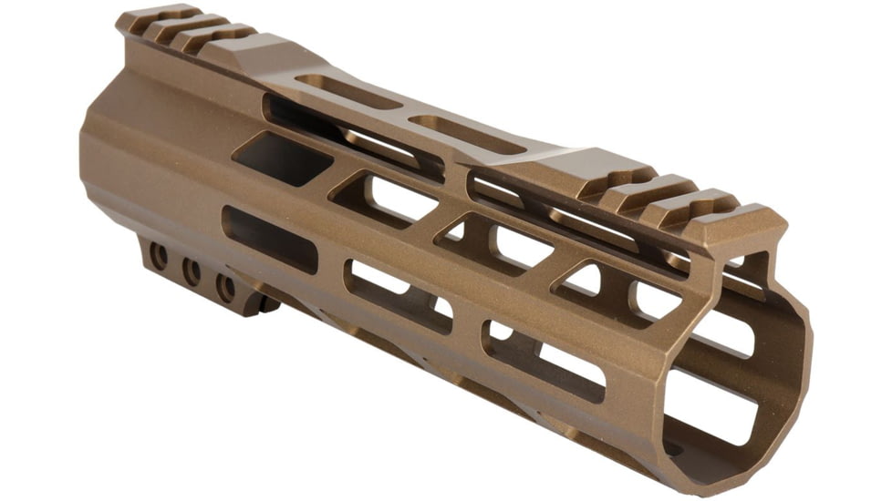 ABC RIFLE COMPANY Super Slim Free Float Hybrid Top Cut AR-15 M-LOK Handguard, 7in, Cerakote Bronze, HG15-TC-ML7-BB