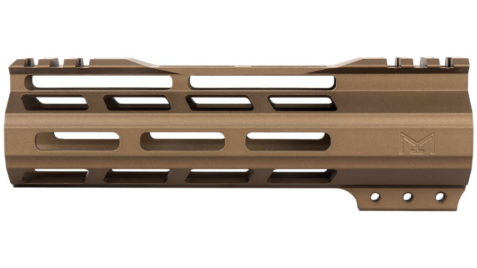 ABC RIFLE COMPANY Super Slim Free Float Hybrid Top Cut AR-15 M-LOK Handguard, 7in, Cerakote Bronze, HG15-TC-ML7-BB
