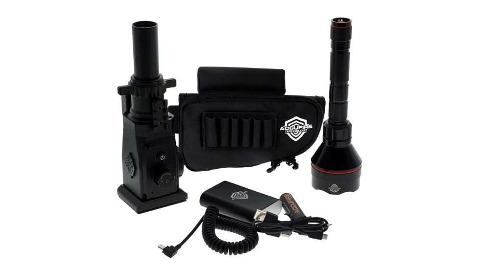 Accufire Technology Noctis V1 Full Kit w/ Additional IR Light, Black, AC-FK-V1-D