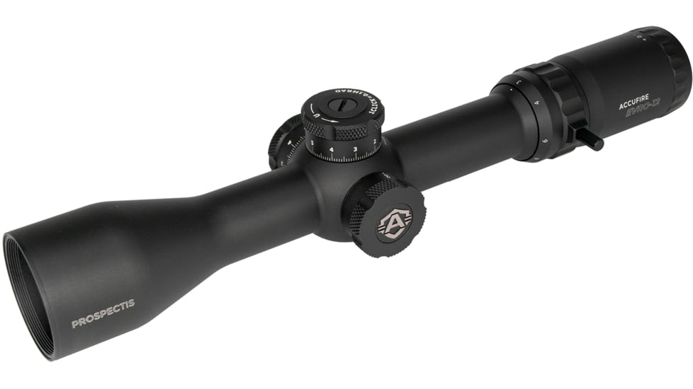Accufire Technology Prospectis EVRO-12 Rifle Scope, 3-12x44mm, 30mm Tube, First Focal Plane, Mil-Hash Reticle, Black, ACC-PE12-2020G1