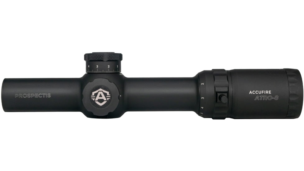 Accufire Technology Prospectis ATRO-8 Rifle Scope, 1-8x24mm, 30mm Tube, First Focal Plane, CQB-Comp W/ Fastt-3 Reticle, Black, ACC-PT8-2020G1