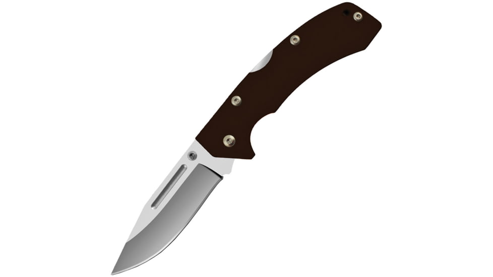 AccuSharp Lockback Folding Knife, 4.5in Closed, 3.25in Satin SS Blade, Black G10 Handle, Thumb Stud, Pocket Clip, 711C