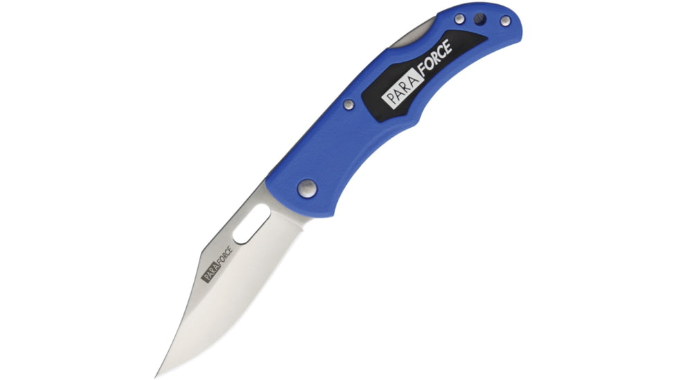AccuSharp ParaForce Lockback Folding Knife, 4in Closed, 3in Satin SS Clip Point Blade, Black Synthetic Handle, Thumb Pull, 801C
