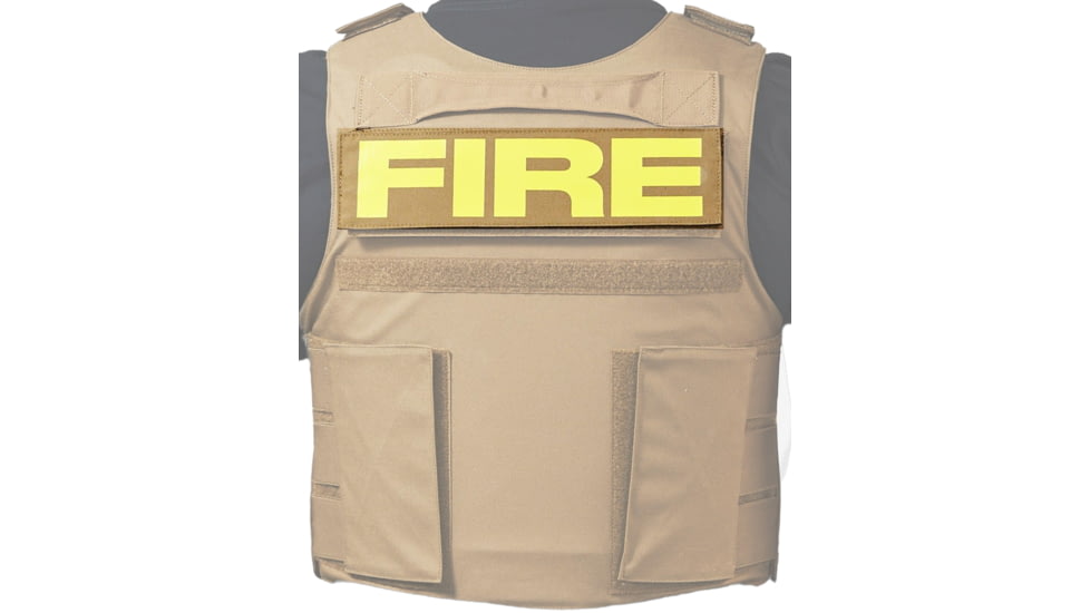 Ace Link Armor Fire Patch, Yellow On Coyote, B-TG-ID-FI-YL-CBR