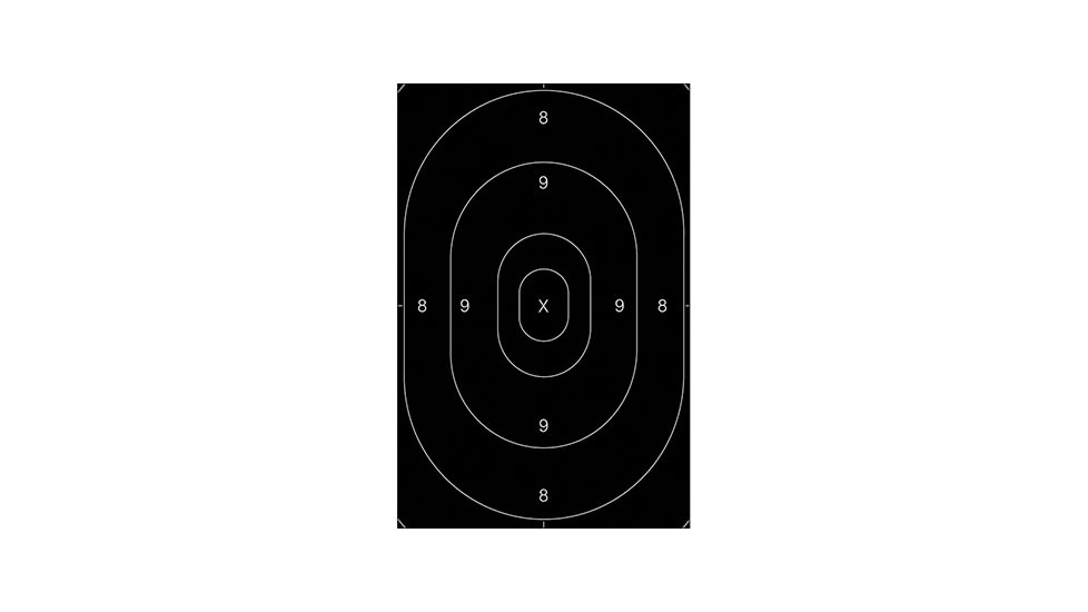 Action Target B-27C Repair Centers Target 100 Per Case, Black, 12.5in x 18.5in, B-27C BLACK