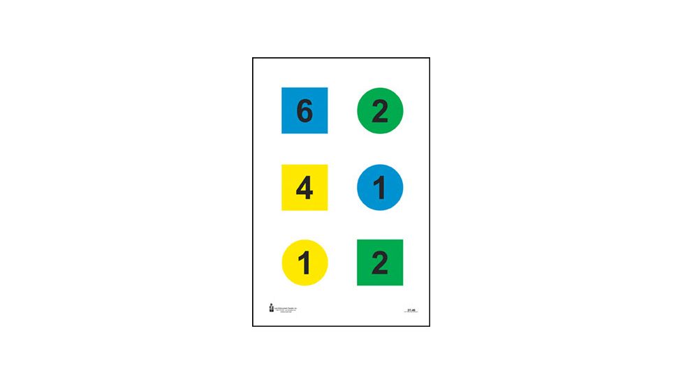 Action Target Command Targets 100 Per Case, Yellow/Blue/Green, 23in x 35in, DT-4B-100