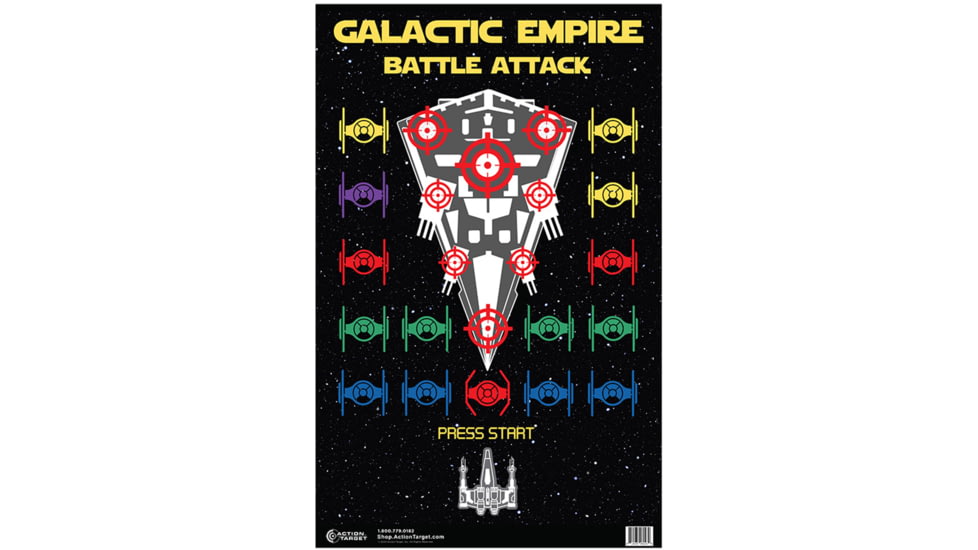 Action Target Galactic Empire Battle Attack Tagret, 100 Pack, 23in x 35in, GS-GBSA-100