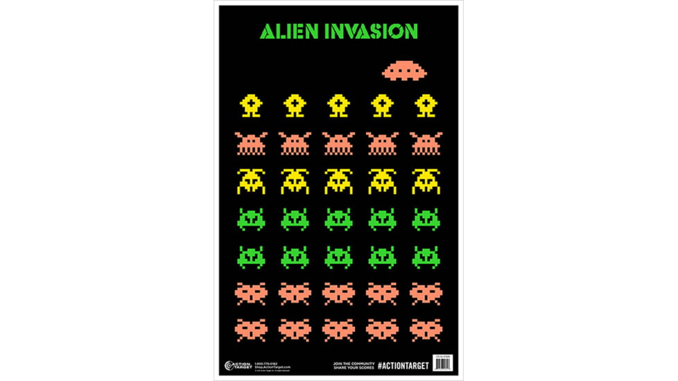 Action Target GS-ALIENIN-100 Action Alien Invasion Hanging Paper 23 X 35 A