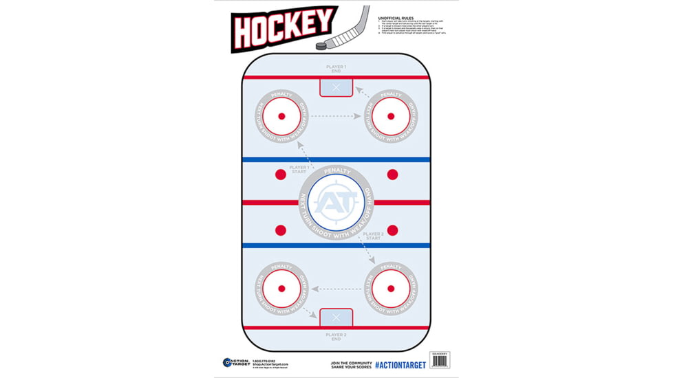 Action Target GS-HOCKEY-100100 BX Action Hockey Hanging Paper 23 X 35 Hock