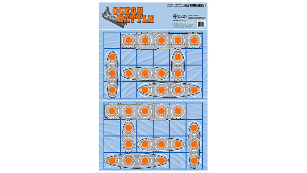 Action Target GS-OCEAN-100 Action Ocean Battle Hanging Paper 23 X 35 Ships