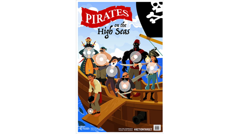 Action Target GS-PIRATES-100 Action Pirate Hanging Paper 23 X 35 Pirates/S