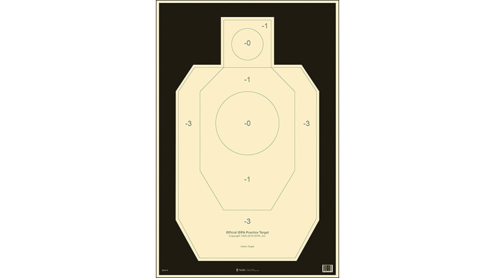 Action Target IDPA-P-100 Military IDPA Hanging Paper 23 X 35 Silhouette Ta
