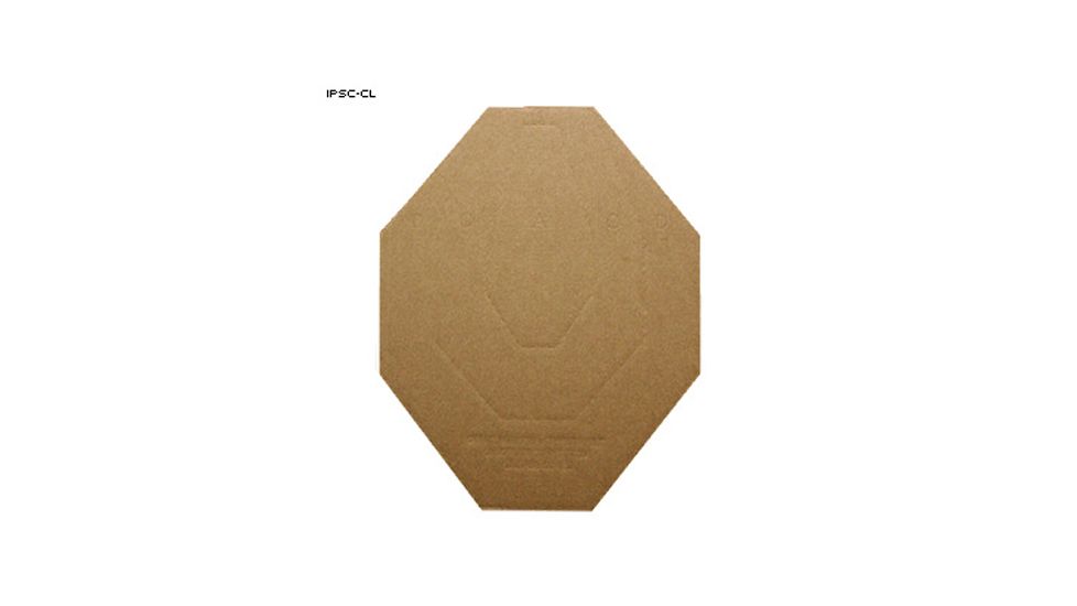 Action Target IPSC Classic Cardboard Target 100 Per Case, Brown/White, 18in x 23in, IPSC-CL-100