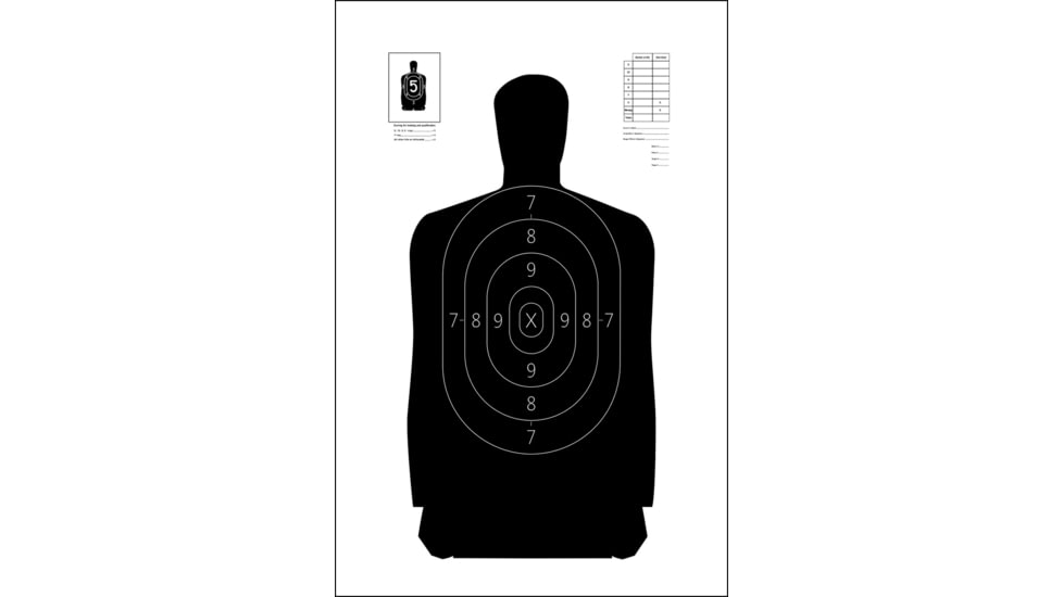 Action Target S-29-100 B-29 Qualification Target Hanging Paper 11.50 X 22