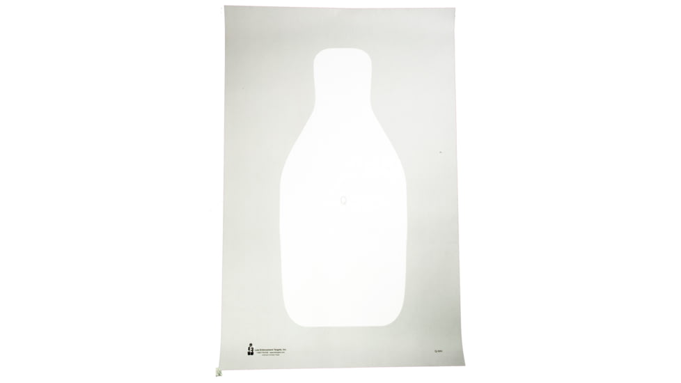 Action Target Standard FBI/DEA Q Target, Bright White, 22 1/2x34 1/2, 100 Per Box